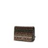 Borsa a tracolla Chanel Wallet on Chain in tweed nero a motivi orizzontali - 00pp thumbnail