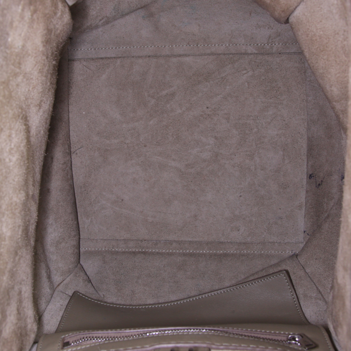Celine Big Bag handbag in Almond green leather - Detail D3