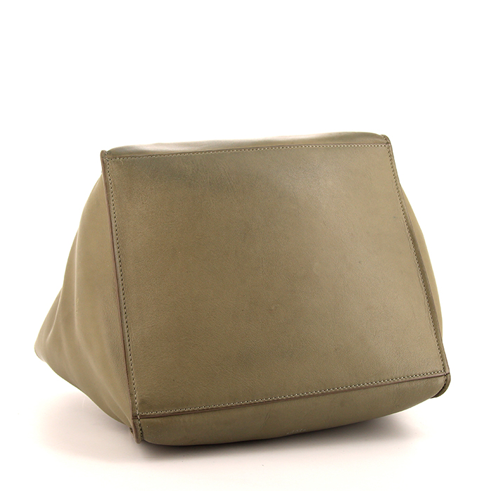 Celine Big Bag handbag in Almond green leather - Detail D5