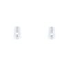 Chanel Ultra small hoop earrings in white gold,  ceramic and diamonds - 00pp thumbnail