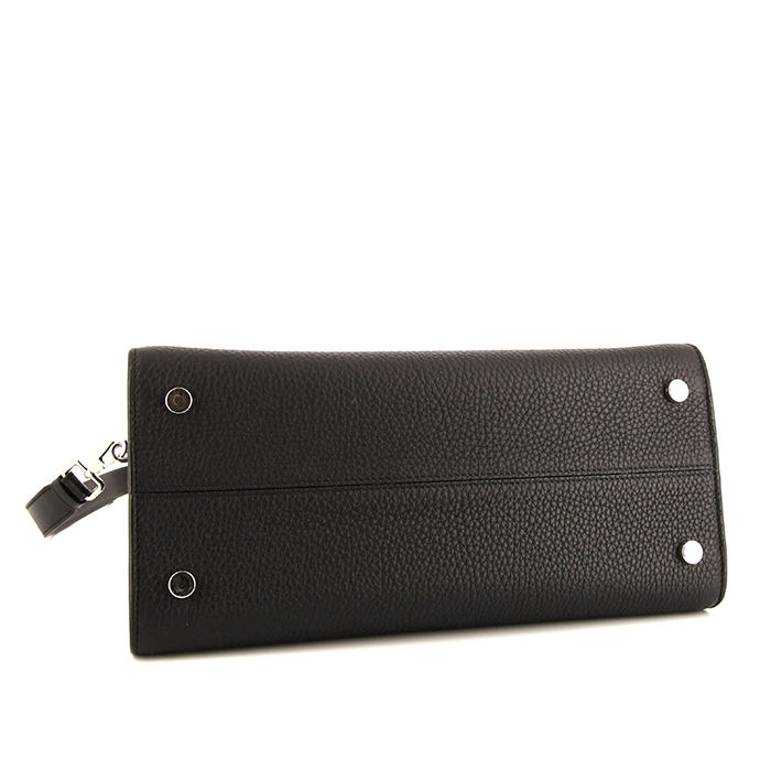 Bolso de mano Dior Diorever en cuero granulado negro - Detail D5