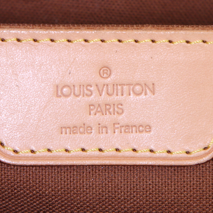 Louis Vuitton Carryall travel bag in brown monogram canvas and natural leather - Detail D3