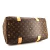 Borsa da viaggio Louis Vuitton Carryall in tela monogram marrone e pelle naturale - Detail D4 thumbnail