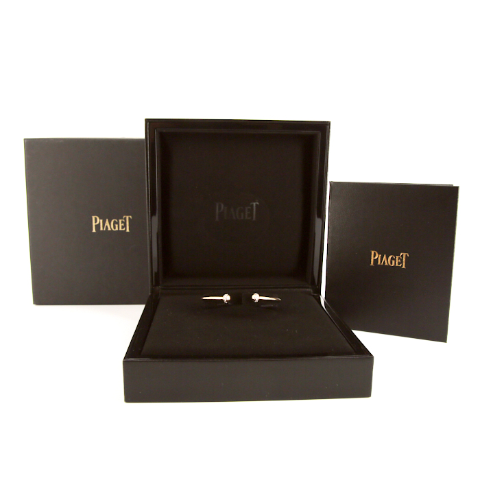 Bracelet jonc ouvert Piaget Possession petit modèle en or jaune et diamants - Detail D2