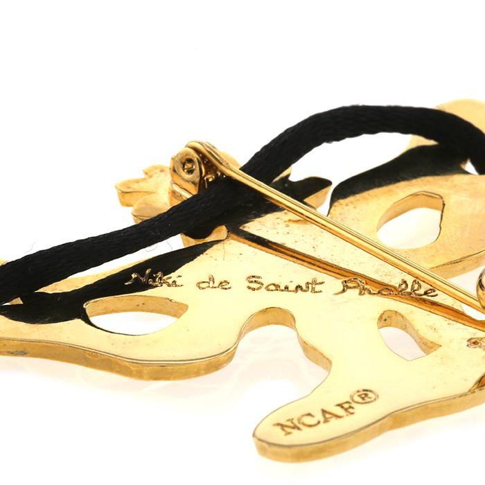 Niki de Saint Phalle, gilt-metal and polychrome enamel "Firebird" pendant-pin by Niki de Saint Phalle, limited edition Flammarion, signed, from the 1990's - Detail D3