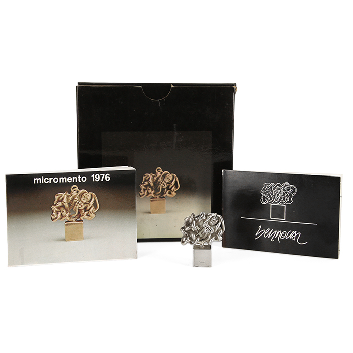 Miguel Berrocal, pendentif "Micromento", en argent, signé et numéroté, de 1977