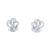 Vintage 1950's earrings for non pierced ears in white gold and diamonds - 00pp thumbnail