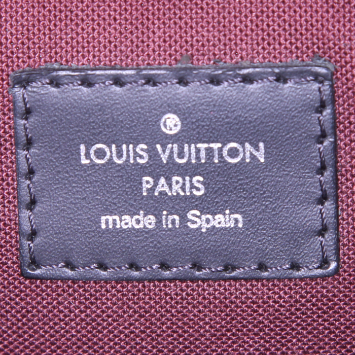 Louis Vuitton Dandy briefcase in brown monogram canvas and black leather - Detail D4