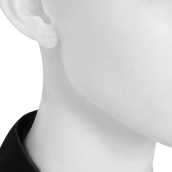Tiffany 
Co Metro small earrings in white gold and diamonds