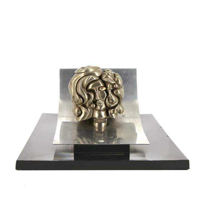 Miguel Berrocal, "Portrait de Michèle", in nickel-plated metal and brass, signed and numbered, with its instruction manual, of 1969 - Detail D1