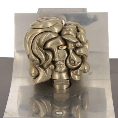 Miguel Berrocal, "Portrait de Michèle", in nickel-plated metal and brass, signed and numbered, with its instruction manual, of 1969