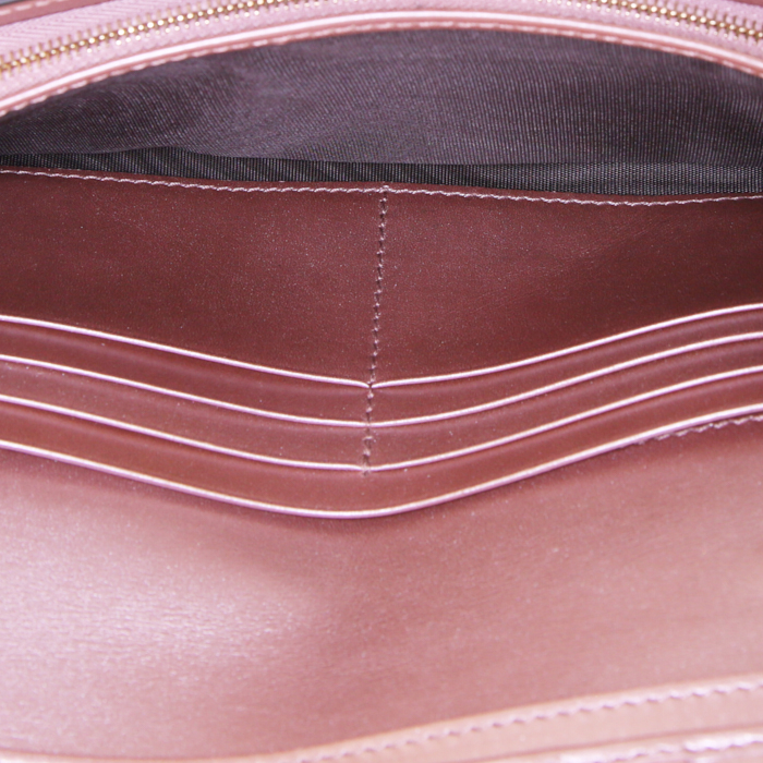 Borsa/pochette Gucci in pelle verniciata monogram rosa polvere - Detail D3