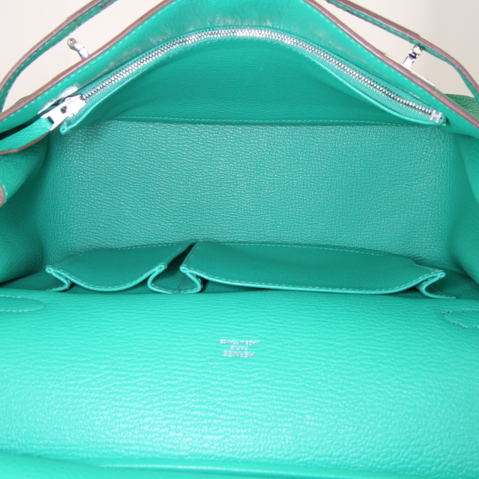 ◇美品 HERMES メンズ 裾ジップパンツ ミントグリーン XEXYMENS XMMSH20J2 XXMX 両面メッシュ インナー付き ショートパンツ