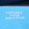 Hermes Birkin 35 cm handbag in turquoise leather taurillon clémence - Detail D3 thumbnail