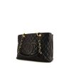 Chanel Shopping GST large model handbag in black quilted grained leather - 00pp thumbnail