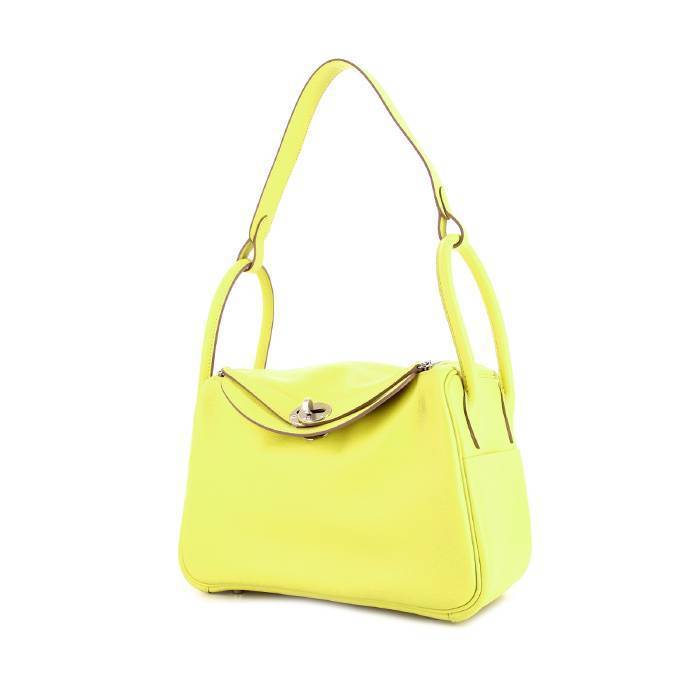 Hermes Lindy Mini Bag Togo Leather Gold Hardware In Yellow