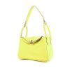 Hermes Lindy handbag in yellow Lime Swift leather - 00pp thumbnail
