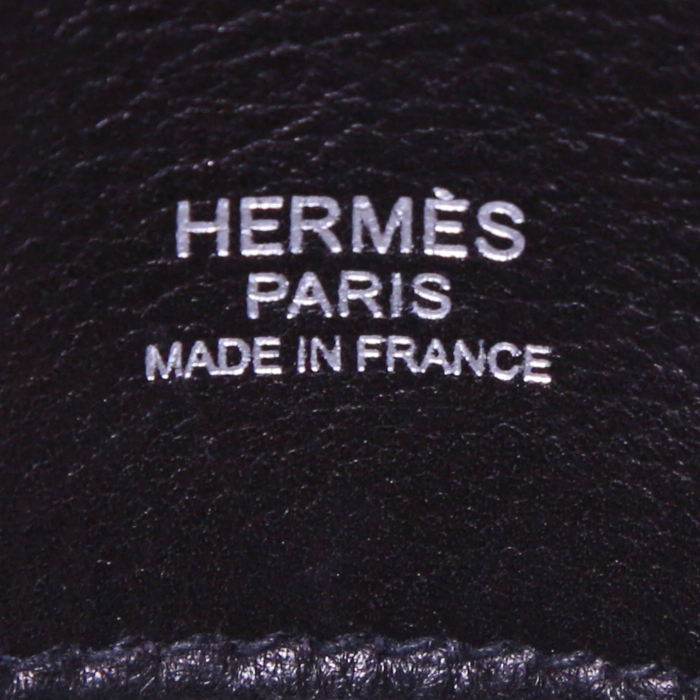 Hermès Oxer shoulder bag in black Swift leather - Detail D4