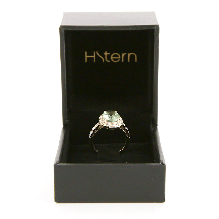 Bague H. Stern Arena en or noble, diamants et prasiolite - Detail D2