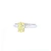 Solitaire ring in white gold, yellow gold and "Fancy Yellow" diamond (1,61 carat) - 00pp thumbnail