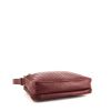 Bottega Veneta Messenger shoulder bag in burgundy braided leather - Detail D4 thumbnail