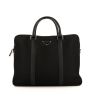 Prada briefcase in black canvas and black leather - 360 thumbnail