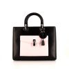 Dior Lady Dior Edition Limitée large model handbag in black, pink and green leather - 360 thumbnail
