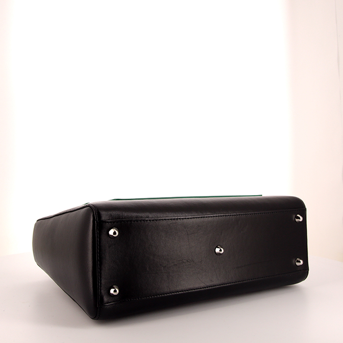 Dior Lady Dior Edition Limitée large model handbag in black, pink and green leather - Detail D5