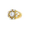 Vintage 1950's ring in yellow gold,  white gold and diamonds - 00pp thumbnail