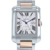 Cartier Tank Anglaise watch in stainless steel and pink gold Ref:  3511 Circa  1990 - 00pp thumbnail