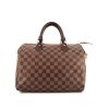 Louis Vuitton Speedy 30 handbag in brown damier canvas and brown leather - 360 thumbnail