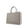 Dior Book Tote shopping bag in grey smooth leather - 00pp thumbnail