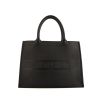 Dior Book Tote small model shopping bag in black leather - 360 thumbnail