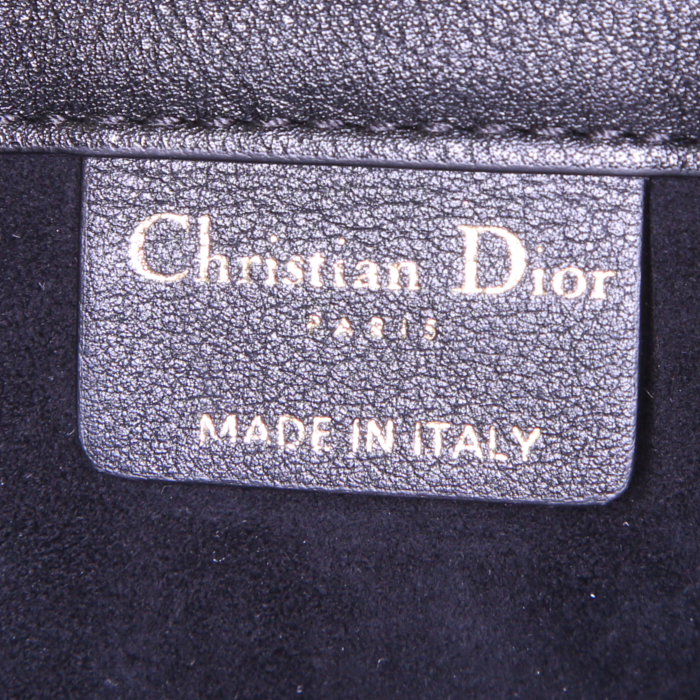 Shopping bag Dior Book Tote modello piccolo in pelle nera - Detail D3