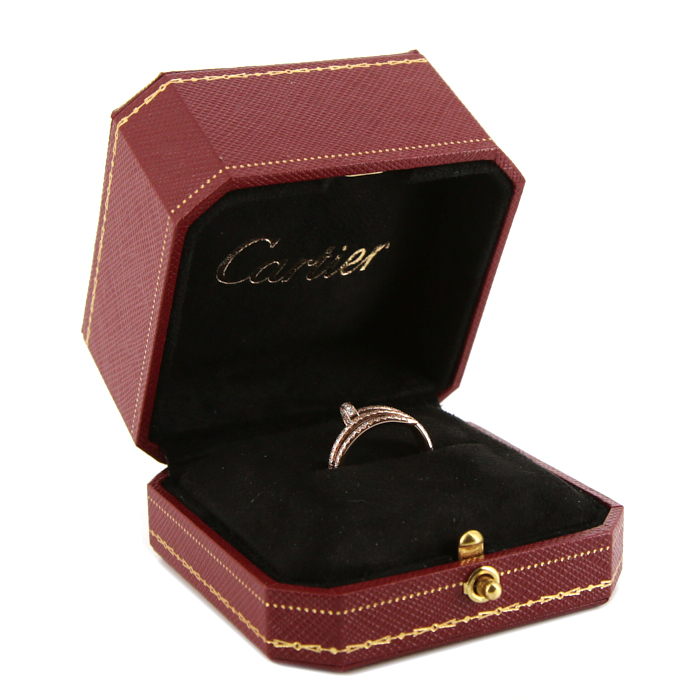 Cartier Juste un clou ring in pink gold and diamonds - Detail D2