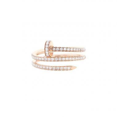 Sortija Cartier Juste un clou en oro rosa y diamantes