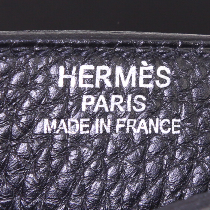 Hermès Sac à dépêches briefcase in black togo leather - Detail D3
