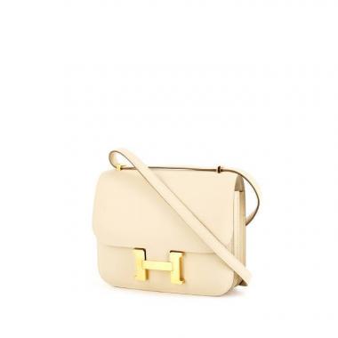 Bolso bandolera Hermes Constance mini en cuero epsom beige