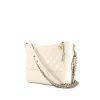 Chanel Gabrielle  shoulder bag in white quilted leather and white patent leather - 00pp thumbnail