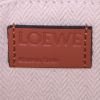 Loewe Ikebana shopping bag in gold leather and beige canvas - Detail D3 thumbnail