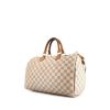 Louis Vuitton Speedy 35 handbag in azur damier canvas and natural leather - 00pp thumbnail