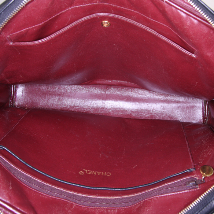 Borsa Chanel Vintage in pelle trapuntata nera - Detail D2