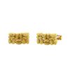 Vintage 1970's pair of cufflinks in yellow gold - 00pp thumbnail