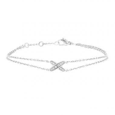 Bracciale Chaumet Jeux de Liens in oro bianco e diamanti