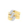 Cartier ring in yellow gold,  white gold and diamonds - 00pp thumbnail