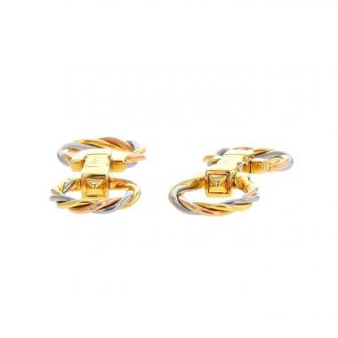 Coppia di gemelli mobile Cartier Trinity in 3 ori