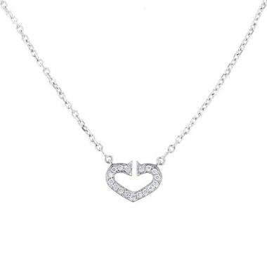 Cartier gold heart discount necklace