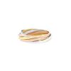 Cartier Trinity Semainier ring in yellow gold, pink gold and white gold, size 53 - 00pp thumbnail
