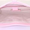 Bolso de mano Gucci Jackie en lona rosa y cuero rosa - Detail D2 thumbnail
