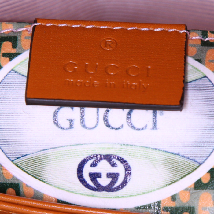 Gucci Zumi shoulder bag in brown logo canvas and brown leather - Detail D3